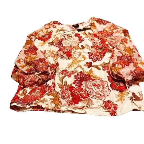 JM Collection Design Womens Blouse Neo Colorful Size Large Sku 2353 - Picture 11 of 15